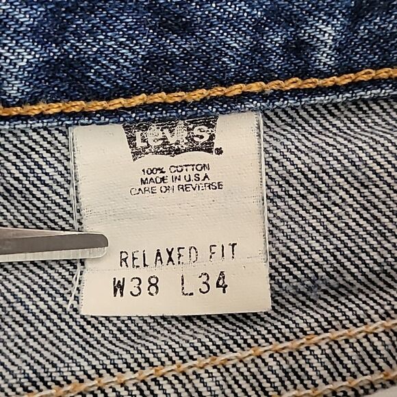 Vintage 90s Levi's Orange Tab Relaxed Fit Jeans Size 38 x 34 - Picture 8 of 9